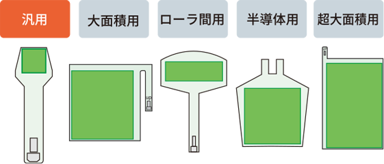 様々なシート形状のイラスト