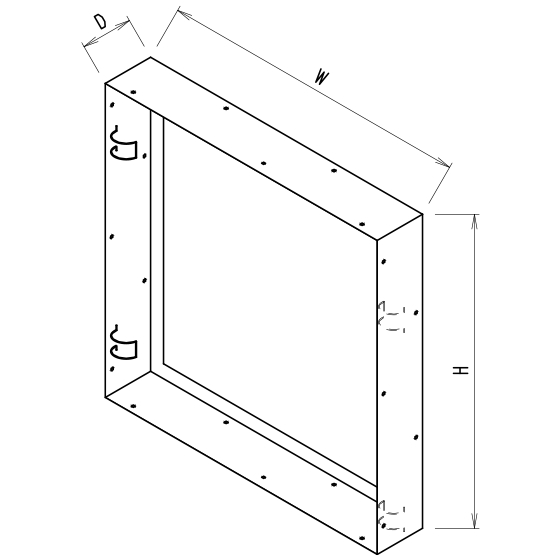 フランジタイプ(EF型)用取付枠