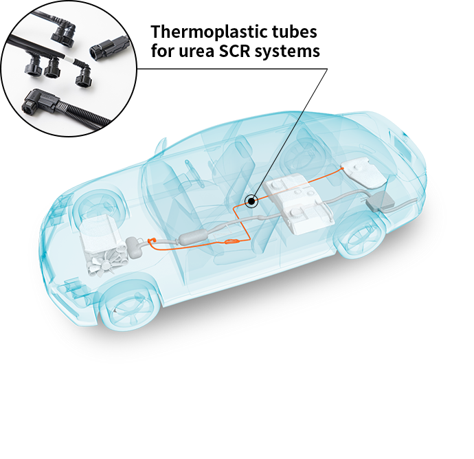 Thermoplastic tubes for urea SCR systems