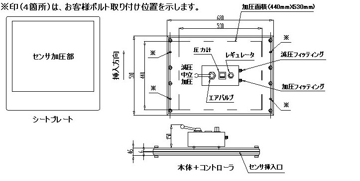 ブラダテスター 寸法